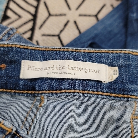 PILCRO & THE LETTERPRESS for Anthropologie HIGH RISE DENIM LEGGING sz 25 - Picture 8 of 13